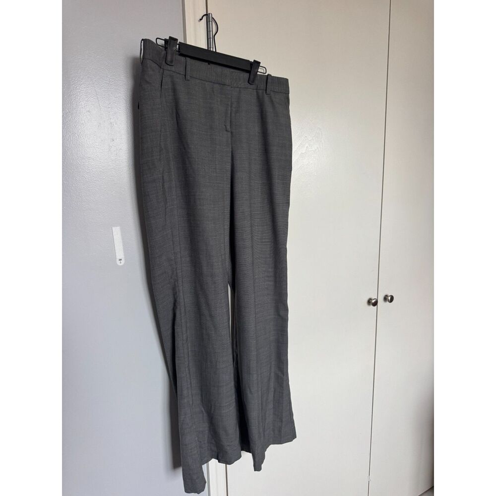 Theory Women's Wide Leg Low Rise Gray Trousers Sz 10
